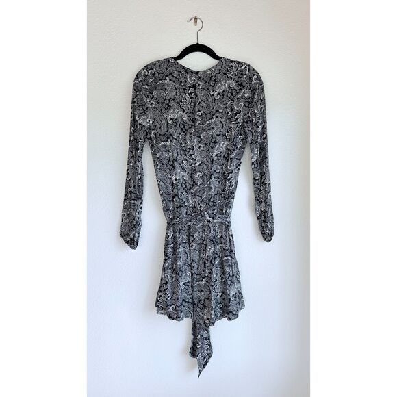 NEW The Kooples Women's Paisley Print Belted Mini Dress in Black Size 1 (US4) - Picture 9 of 16